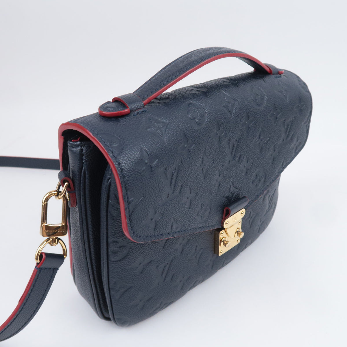 Louis Vuitton Monogram Empreinte Pochette Metis MM Marine Rouge M44071