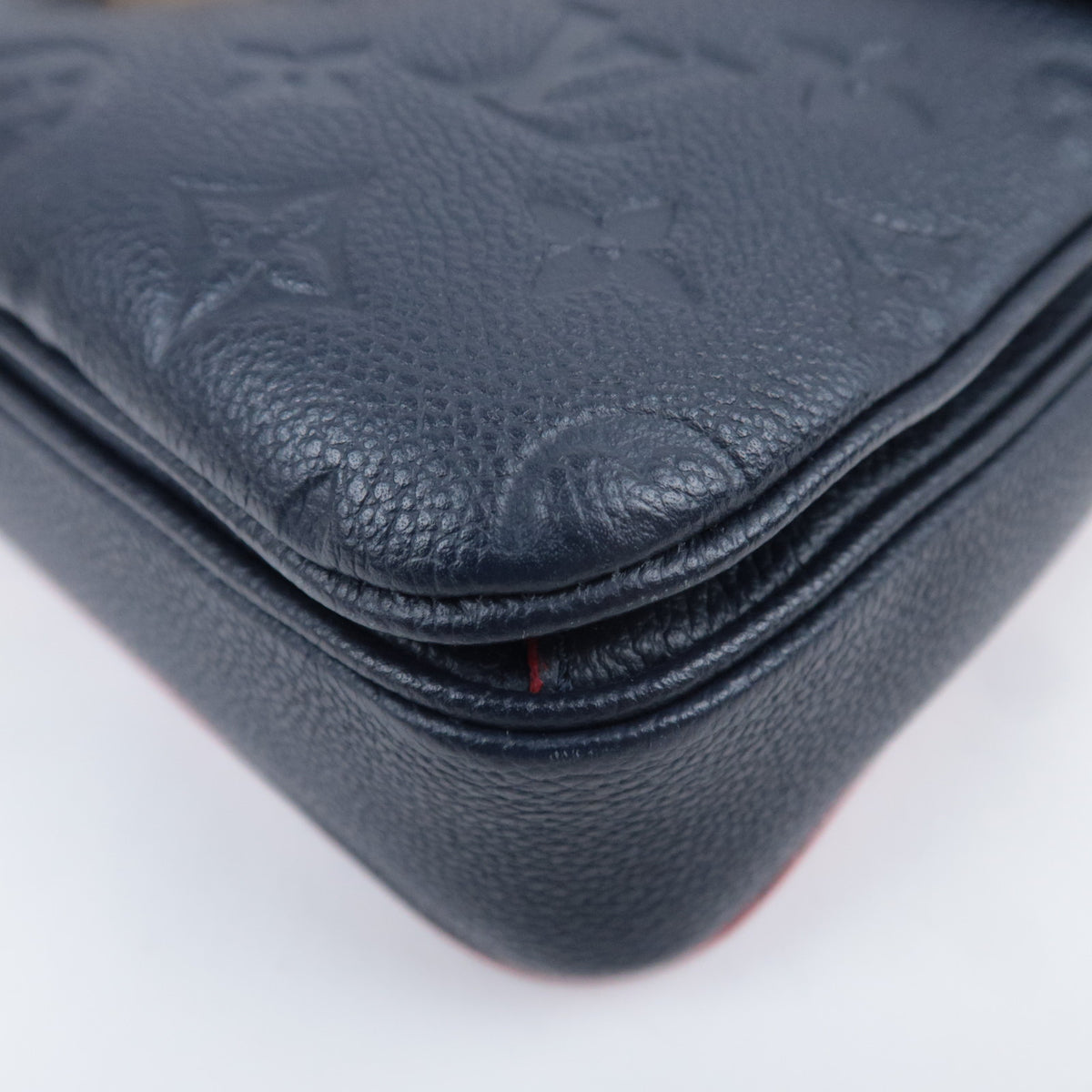 Louis Vuitton Monogram Empreinte Pochette Metis MM Marine Rouge M44071