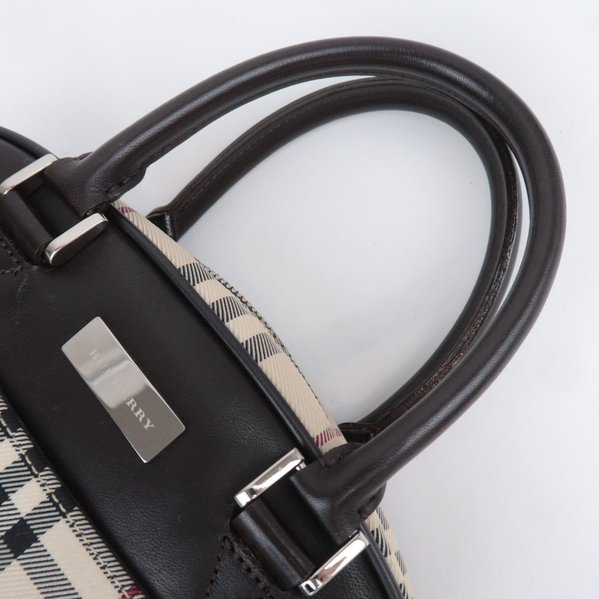 BURBERRY Nova Plaid Small Handbag