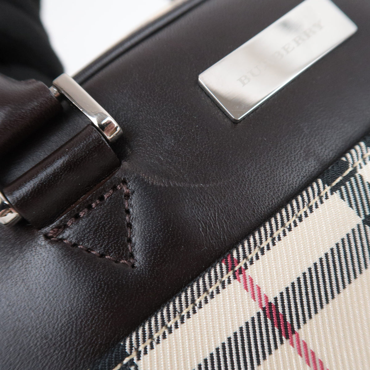 BURBERRY Nova Plaid Small Handbag