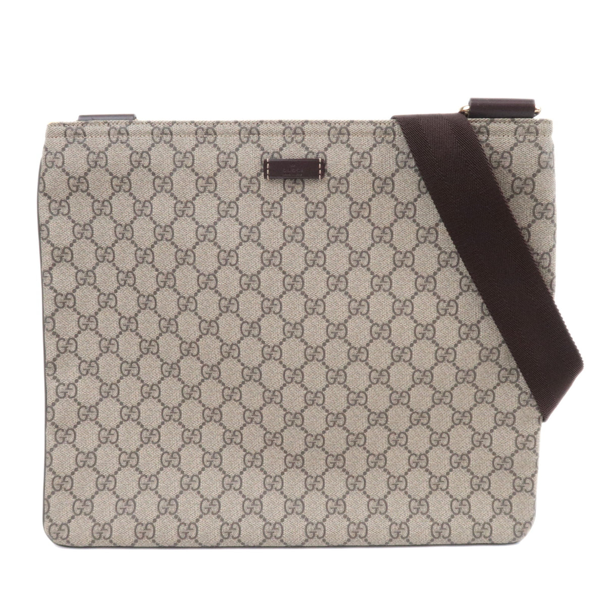 GUCCI GG Supreme Flat Shoulder Bag 201446 93300