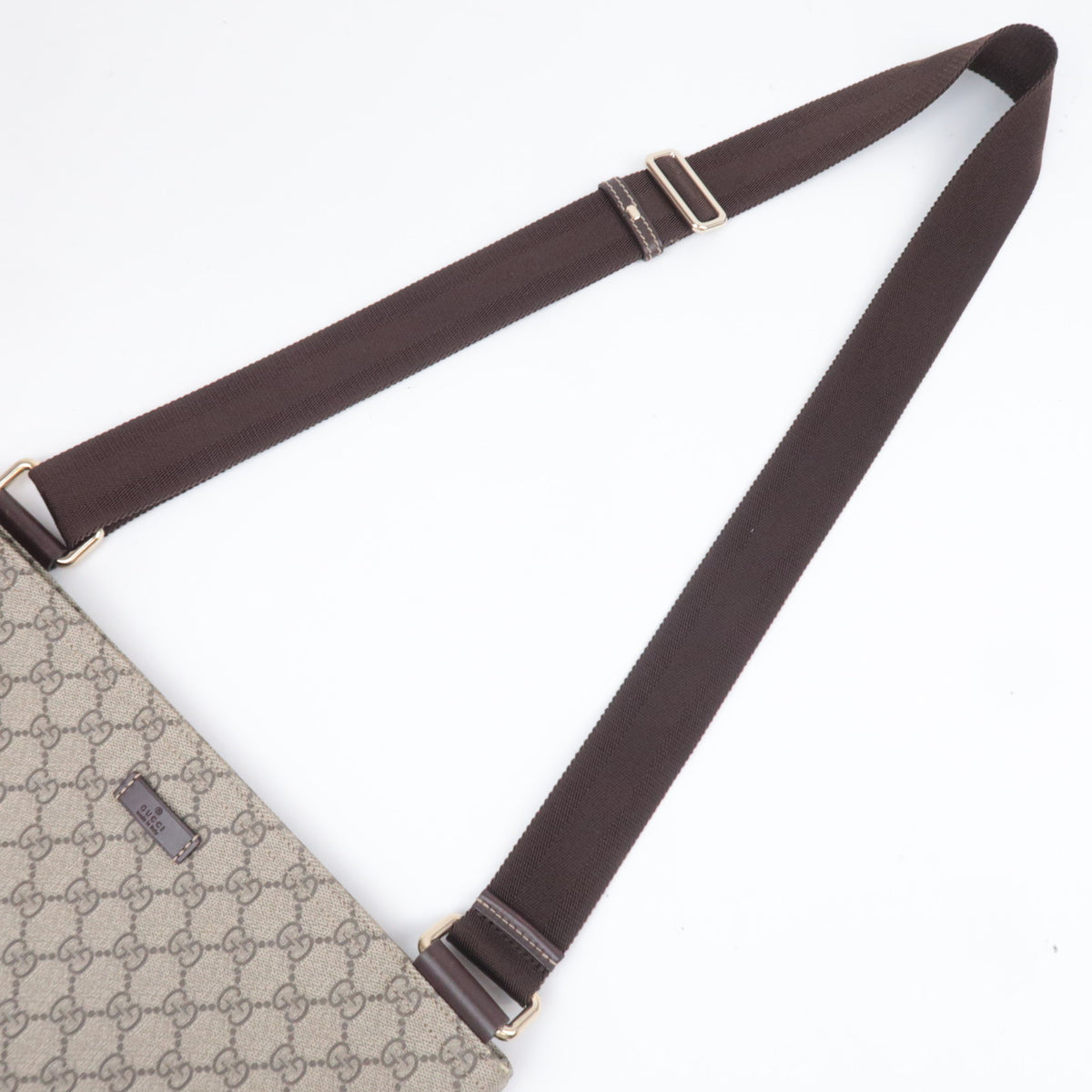 GUCCI GG Supreme Flat Shoulder Bag 201446