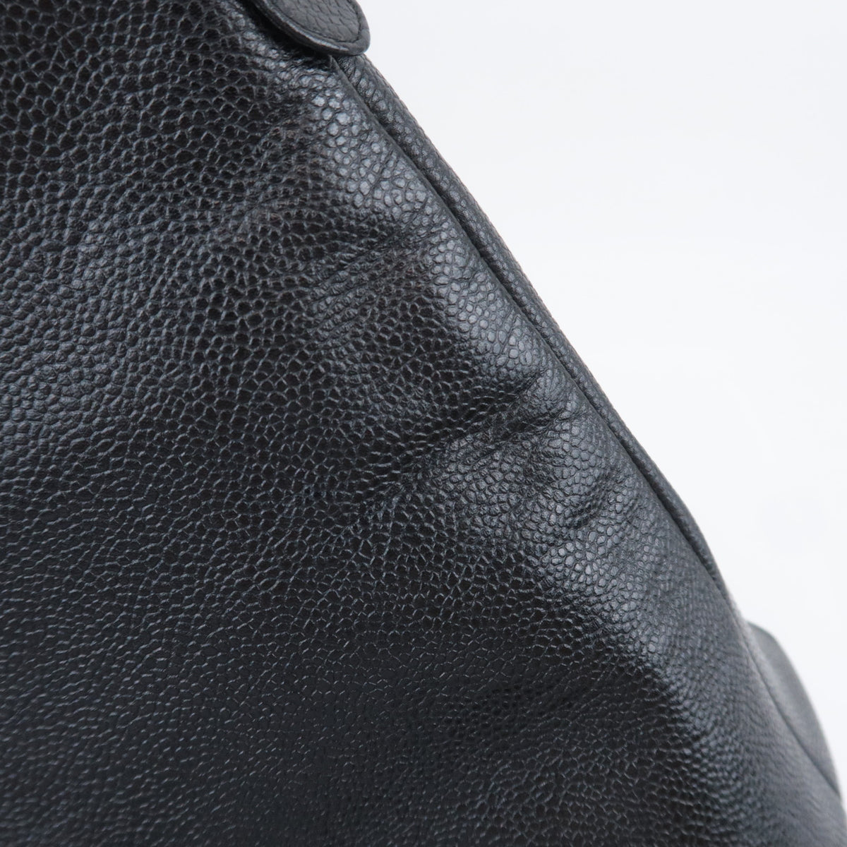CHANEL Big Coco Mark Chain Tote Bag Caviarskin