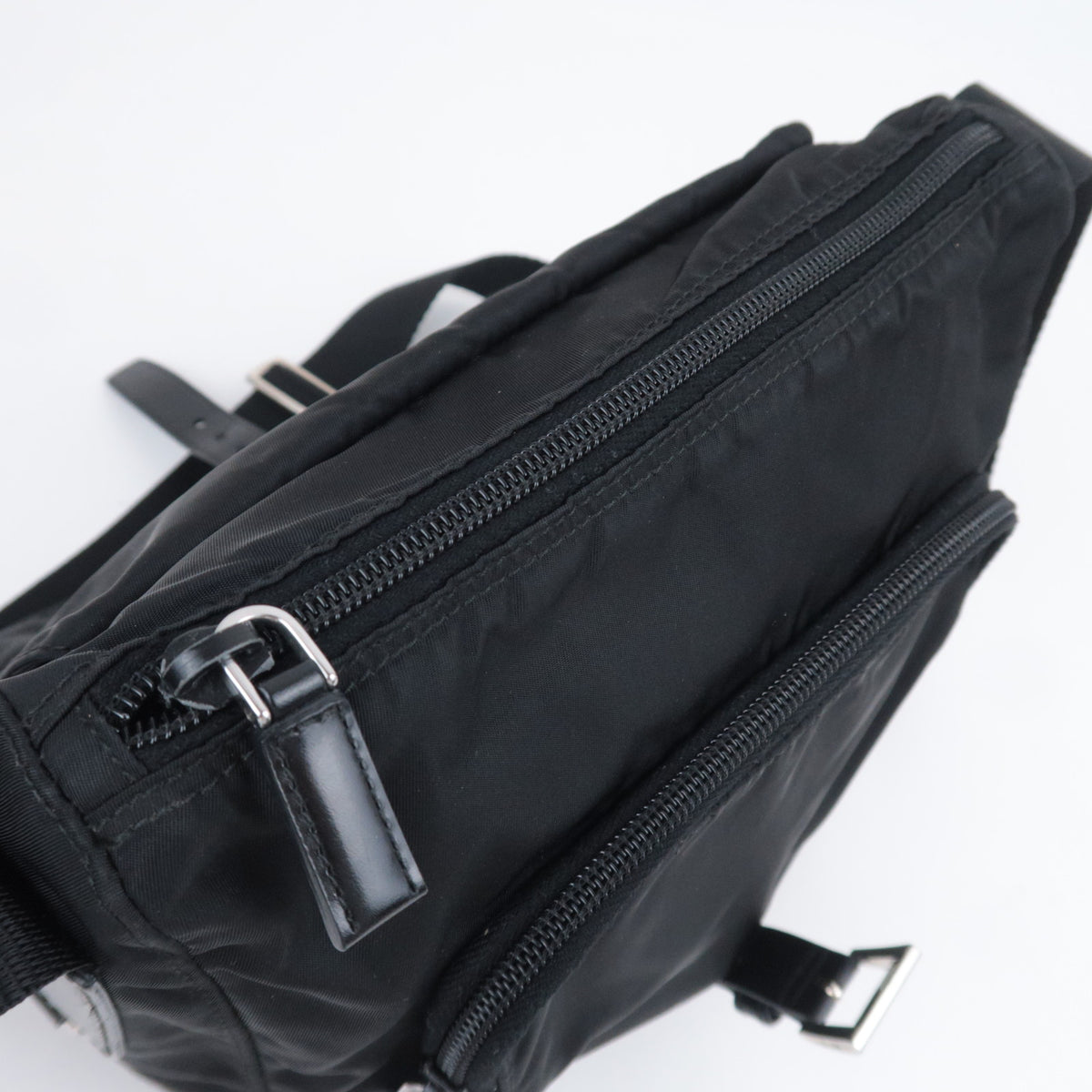 PRADA Nylon Leather Shoulder Bag BT8994