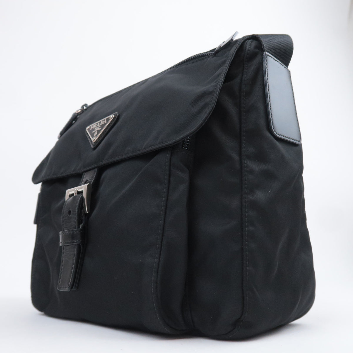 PRADA Nylon Leather Shoulder Bag BT8994
