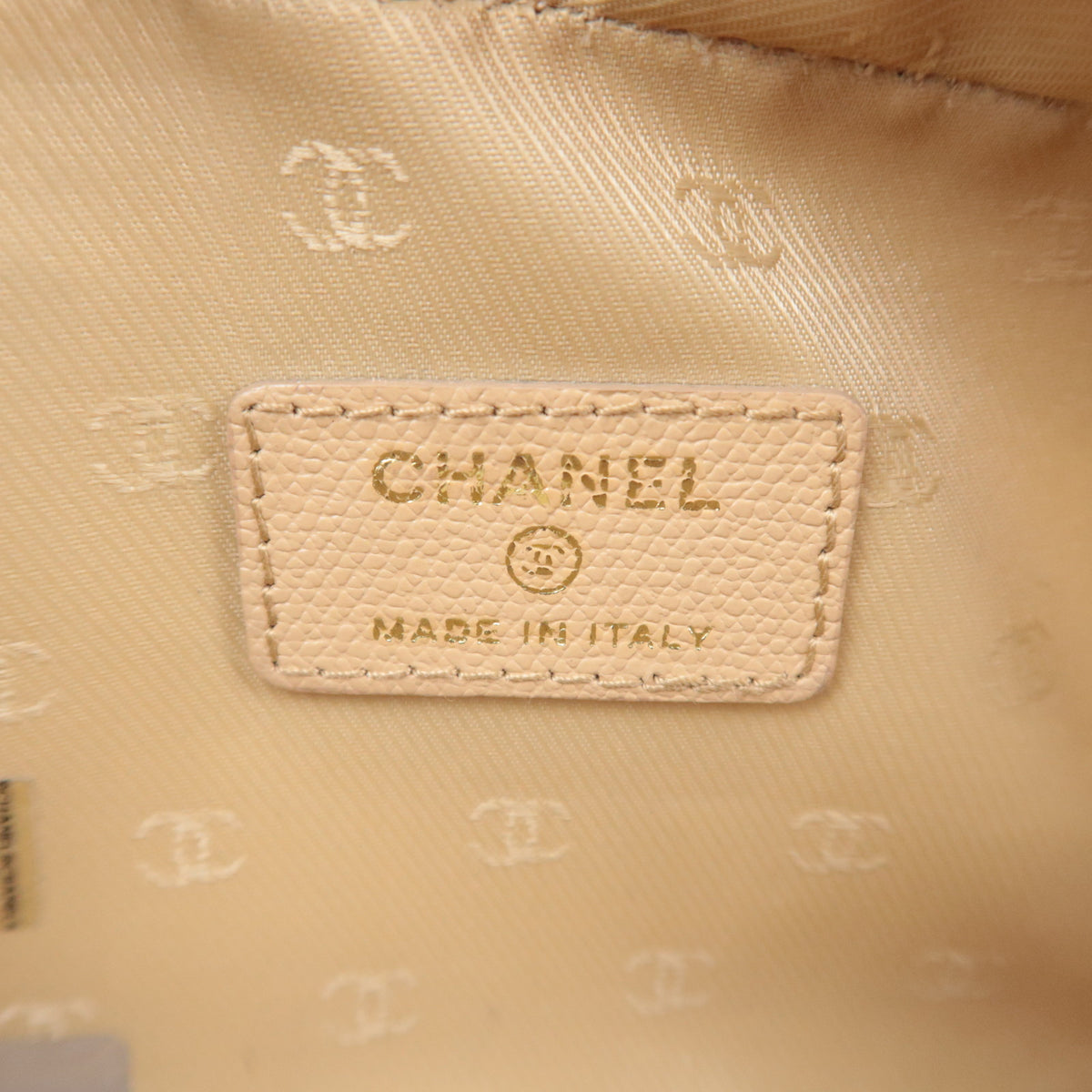 CHANEL Coco Button Small Cosmetic Pouch Caviarskin
