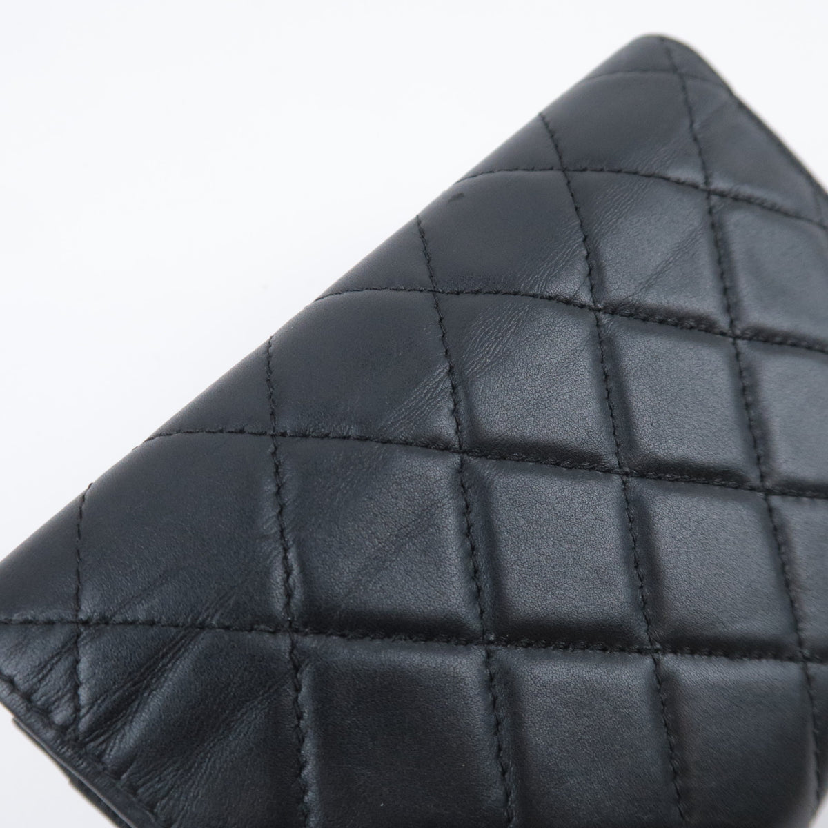 CHANEL Cambon Line Bi-Fold Wallet Lambskin