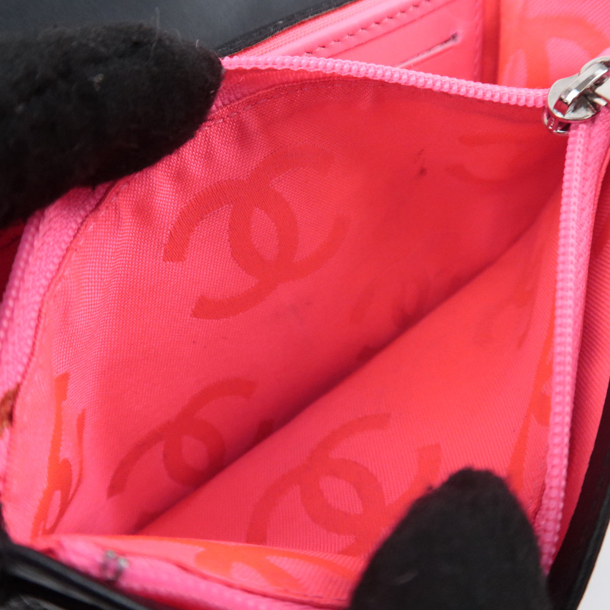CHANEL Cambon Line Bi-Fold Wallet Lambskin