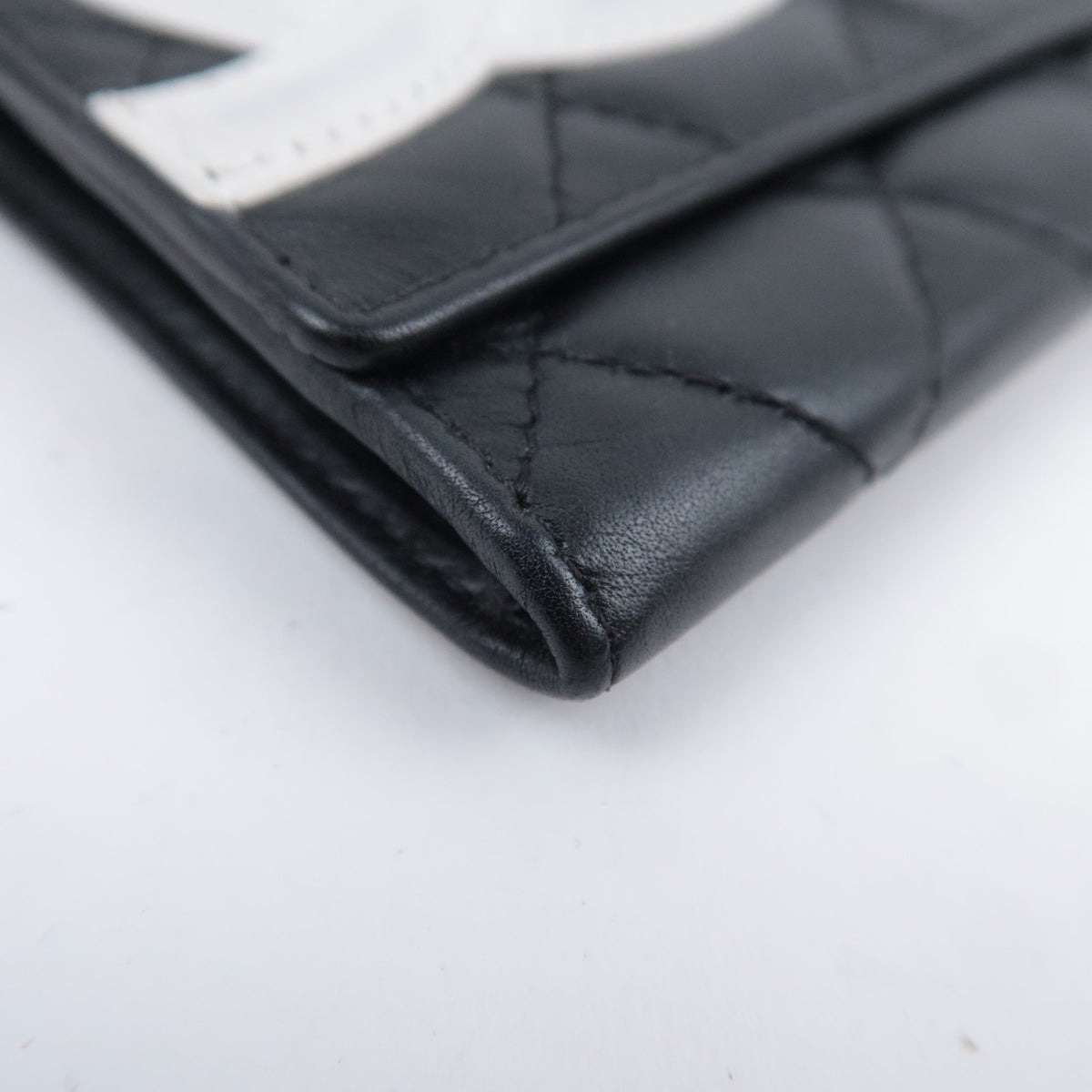 CHANEL Cambon Line Bi-Fold Wallet Lambskin