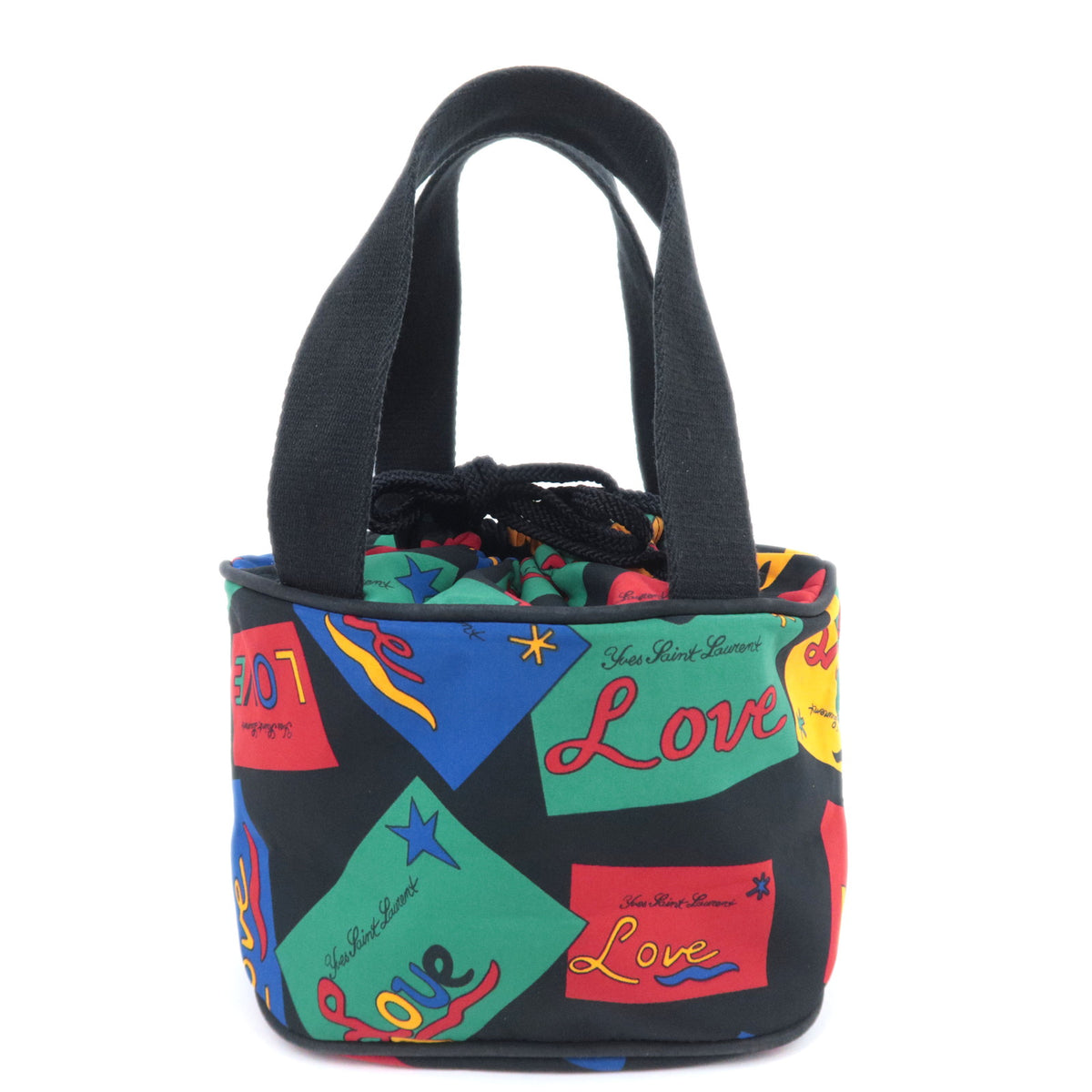 SAINT LAURENT YSL Multicolor "Love" Print Bucket Handbag93414