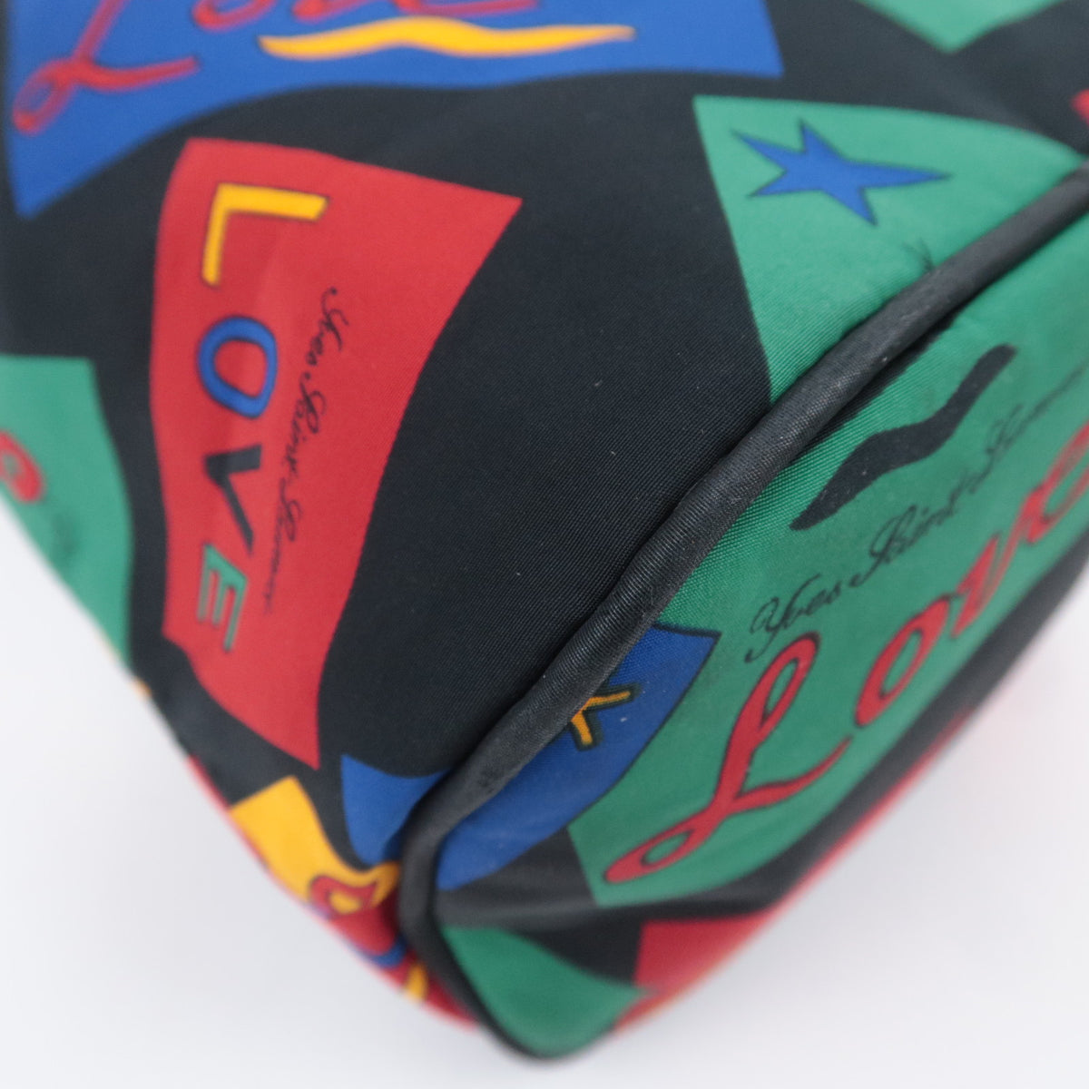 SAINT LAURENT YSL Multicolor "Love" Print Bucket Handbag