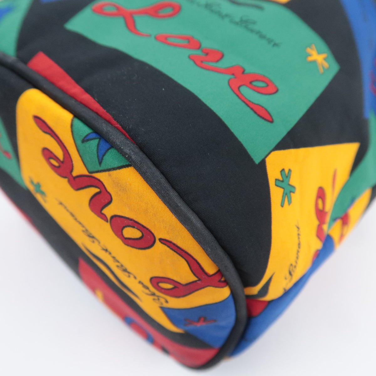 SAINT LAURENT YSL Multicolor "Love" Print Bucket Handbag