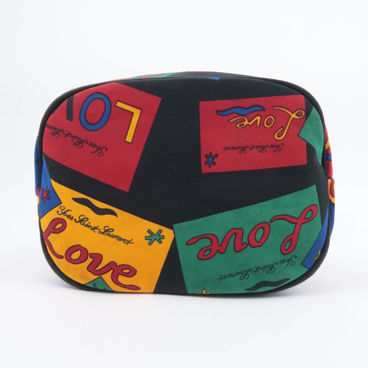 SAINT LAURENT YSL Multicolor "Love" Print Bucket Handbag