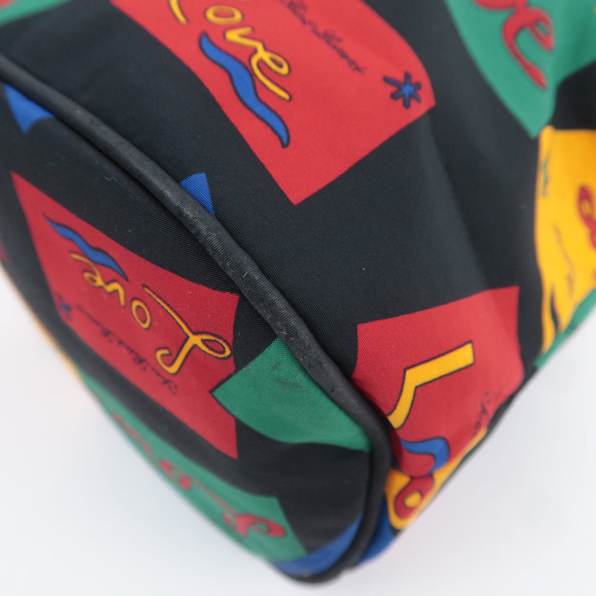 SAINT LAURENT YSL Multicolor "Love" Print Bucket Handbag