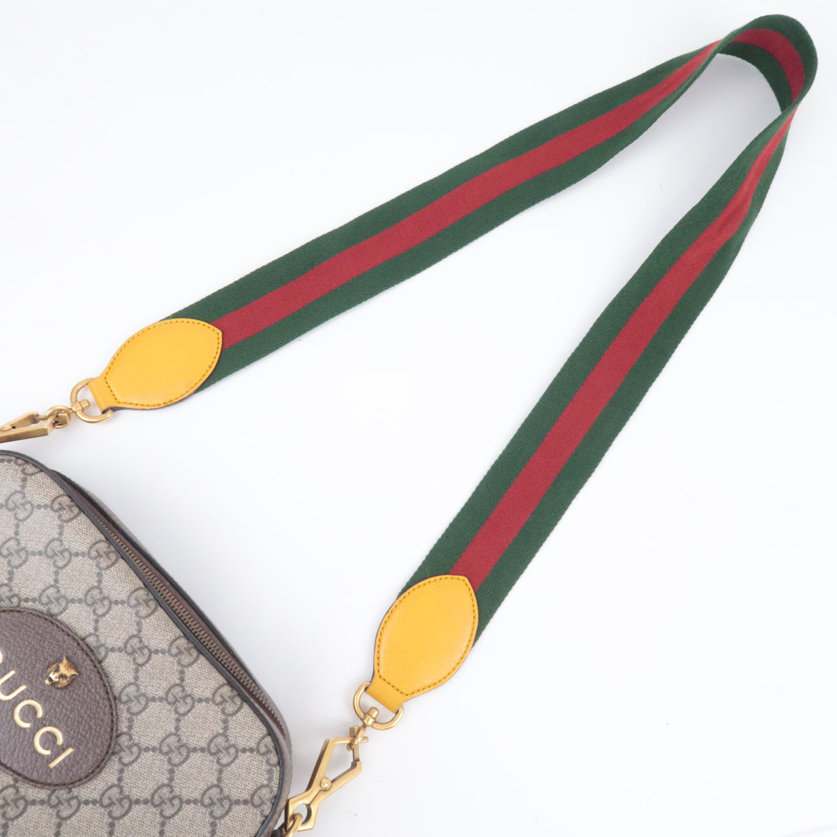 GUCCI Neo Vintage Tiger Head GG Supreme Shoulder Bag 476466