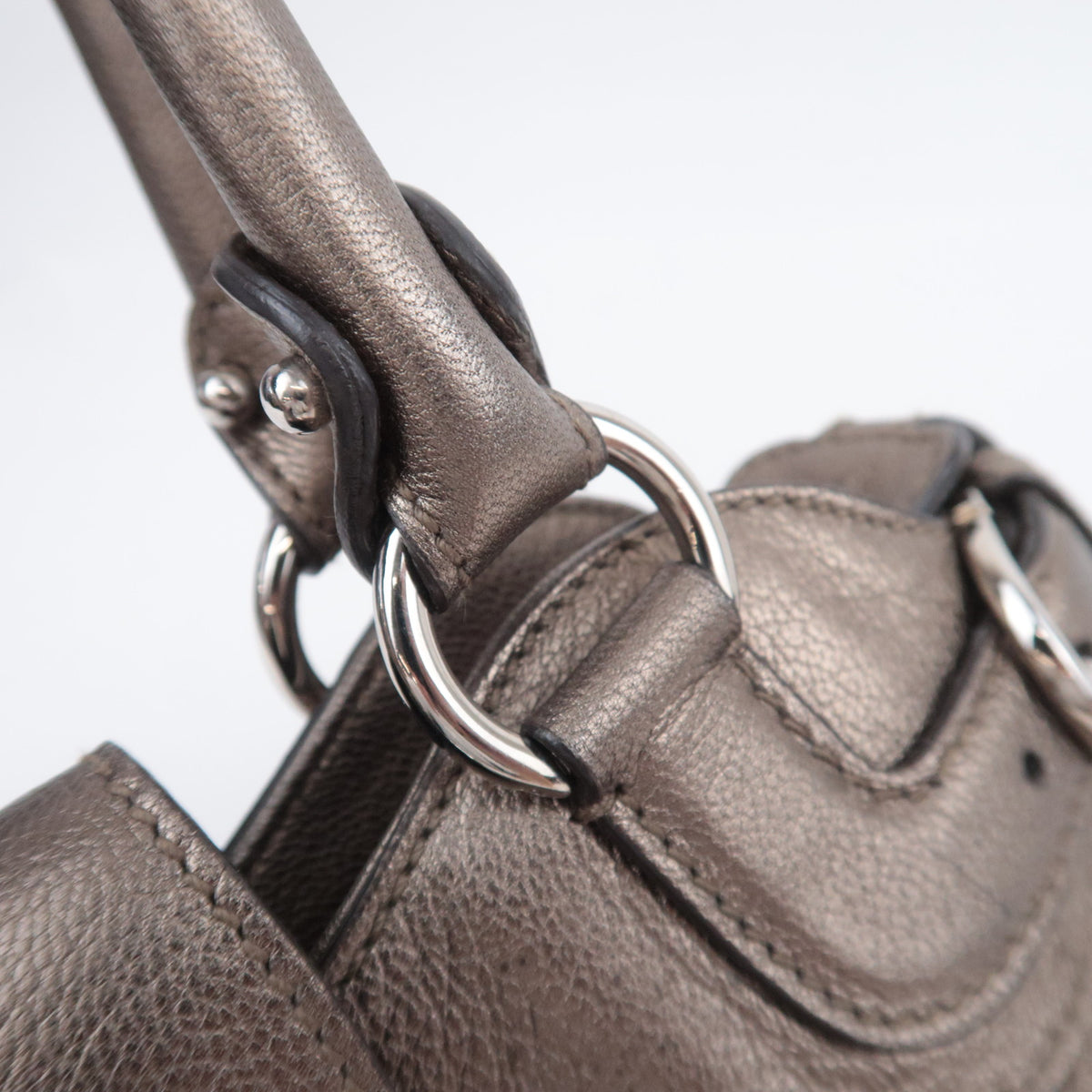 Ferragamo Gancini Leather Shoulder Bag