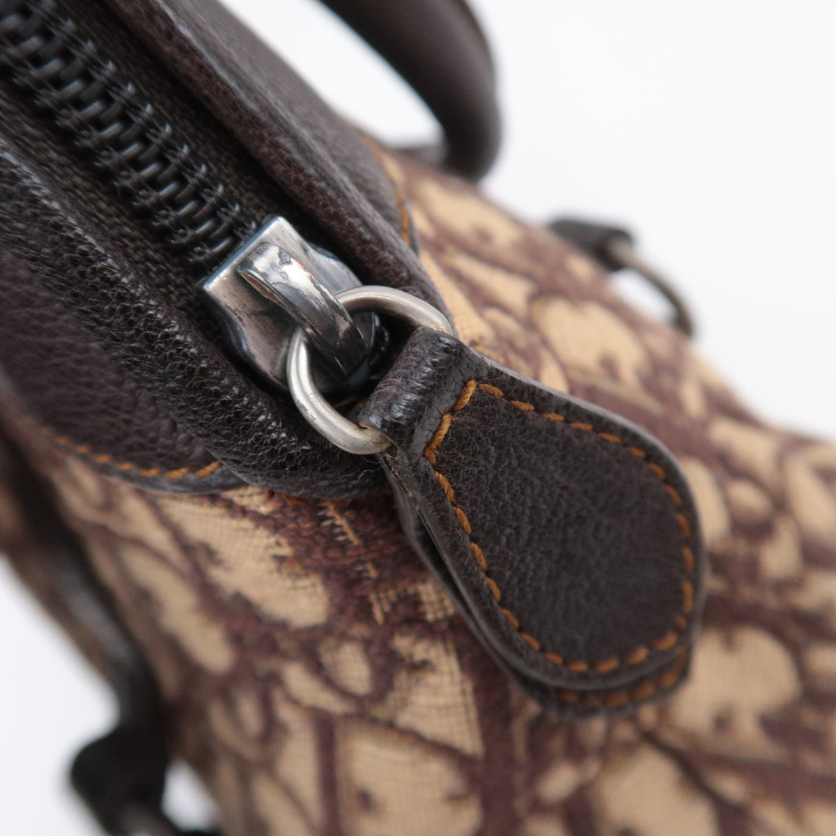 Christian Dior Trotter Small Canvas Leather Handbag
