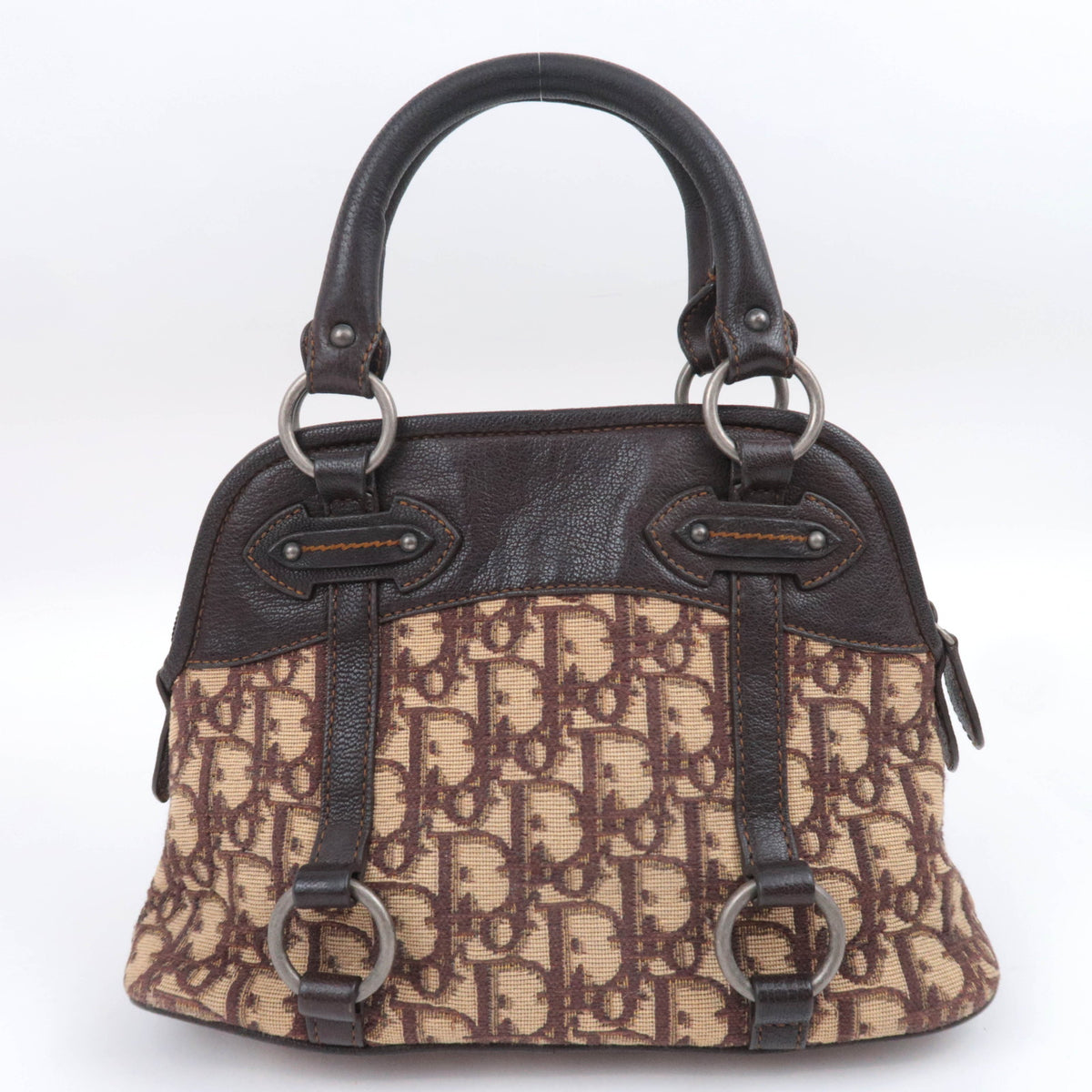 Christian Dior Trotter Small Canvas Leather Handbag