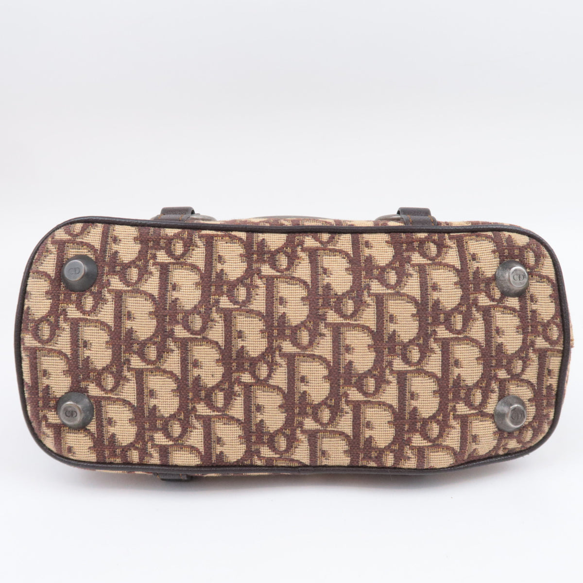 Christian Dior Trotter Small Canvas Leather Handbag