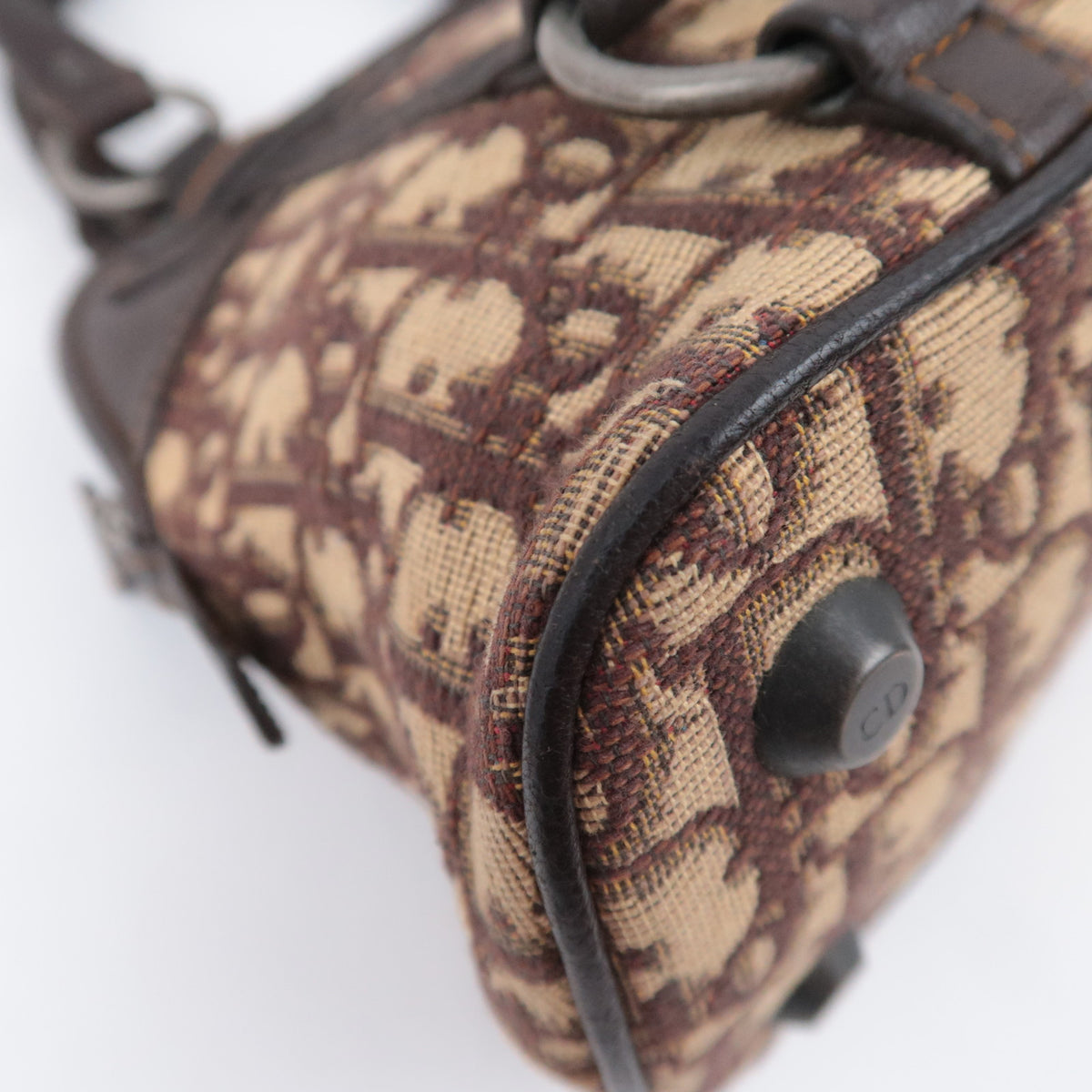 Christian Dior Trotter Small Canvas Leather Handbag