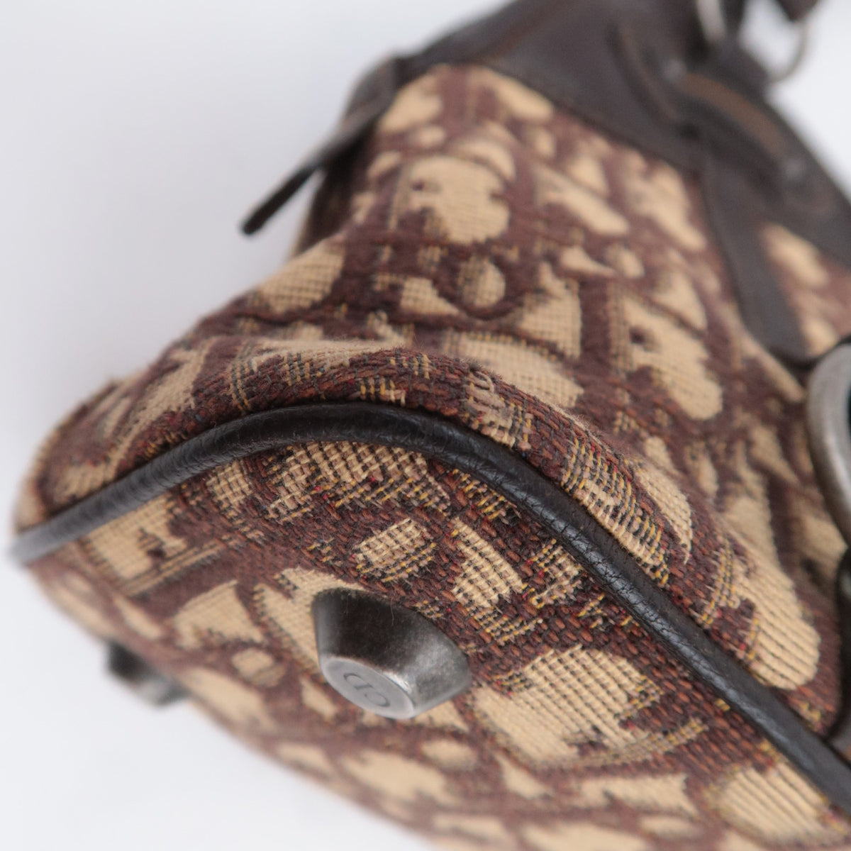 Christian Dior Trotter Small Canvas Leather Handbag