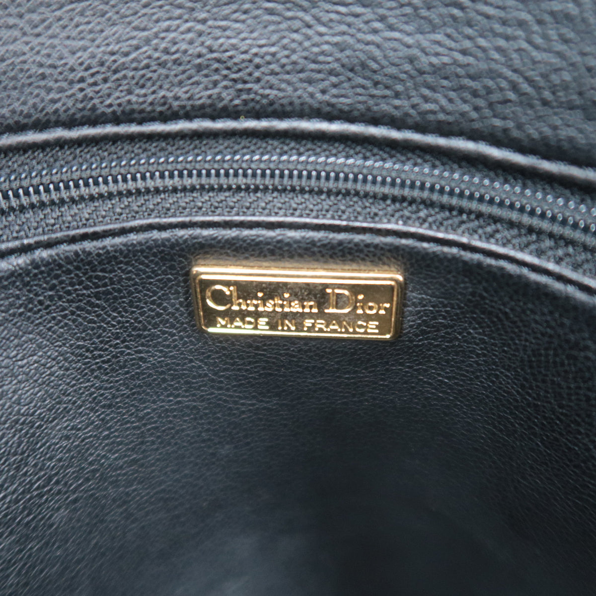 Christian Dior Oval Logo Leather Shoulder Bag