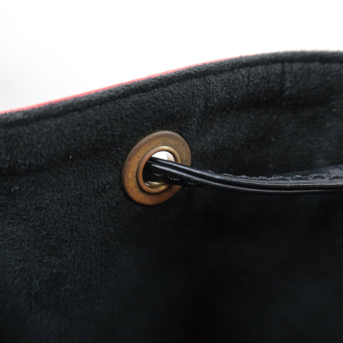 Louis Vuitton Epi Petit Noe two tone Bag Castilian Red / Noir M44172