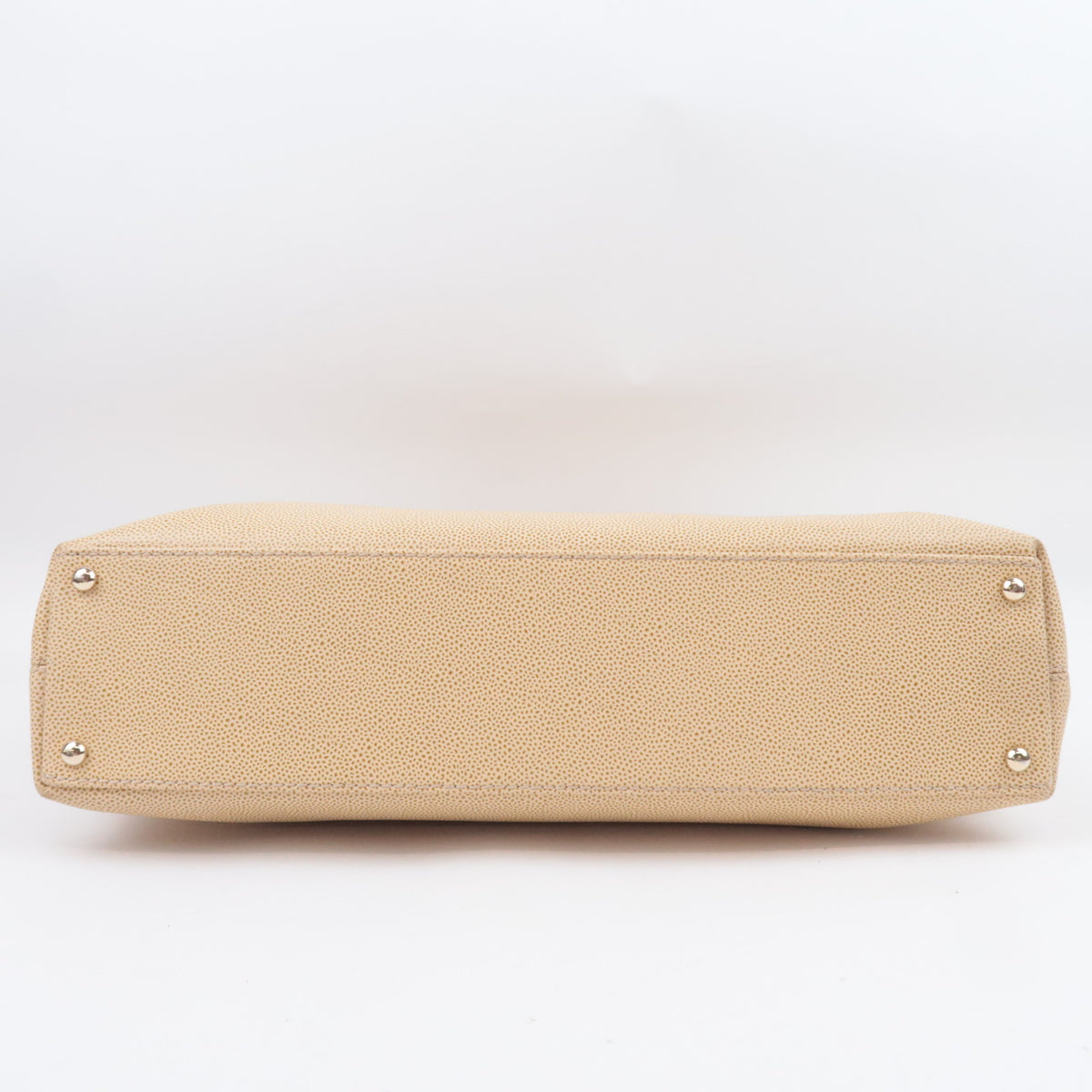 CHANEL Coco Mark Tote Bag Caviarskin Beige