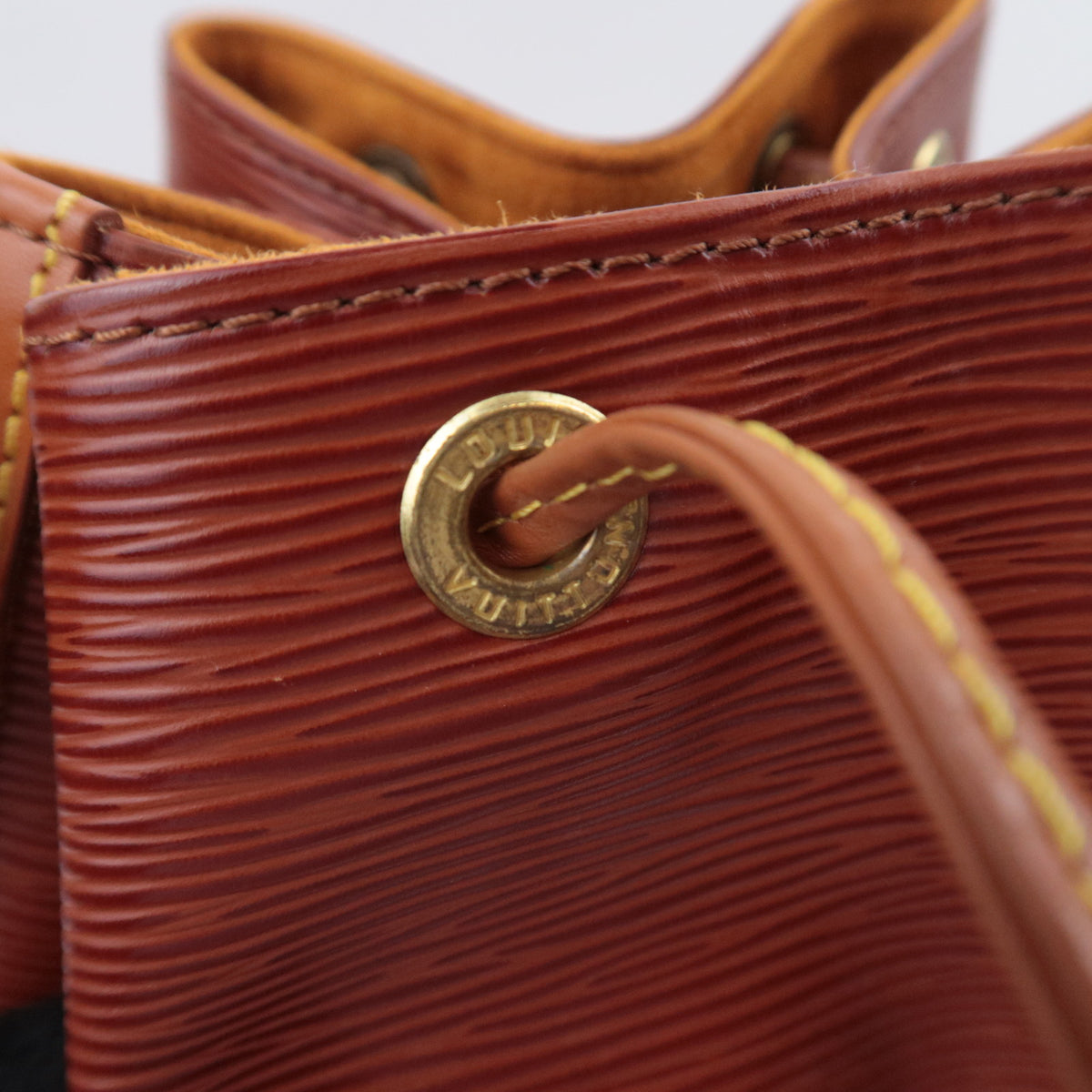 Louis Vuitton Epi Noe Two Tone Bag Kenya Brown / Zipang Gold M44028
