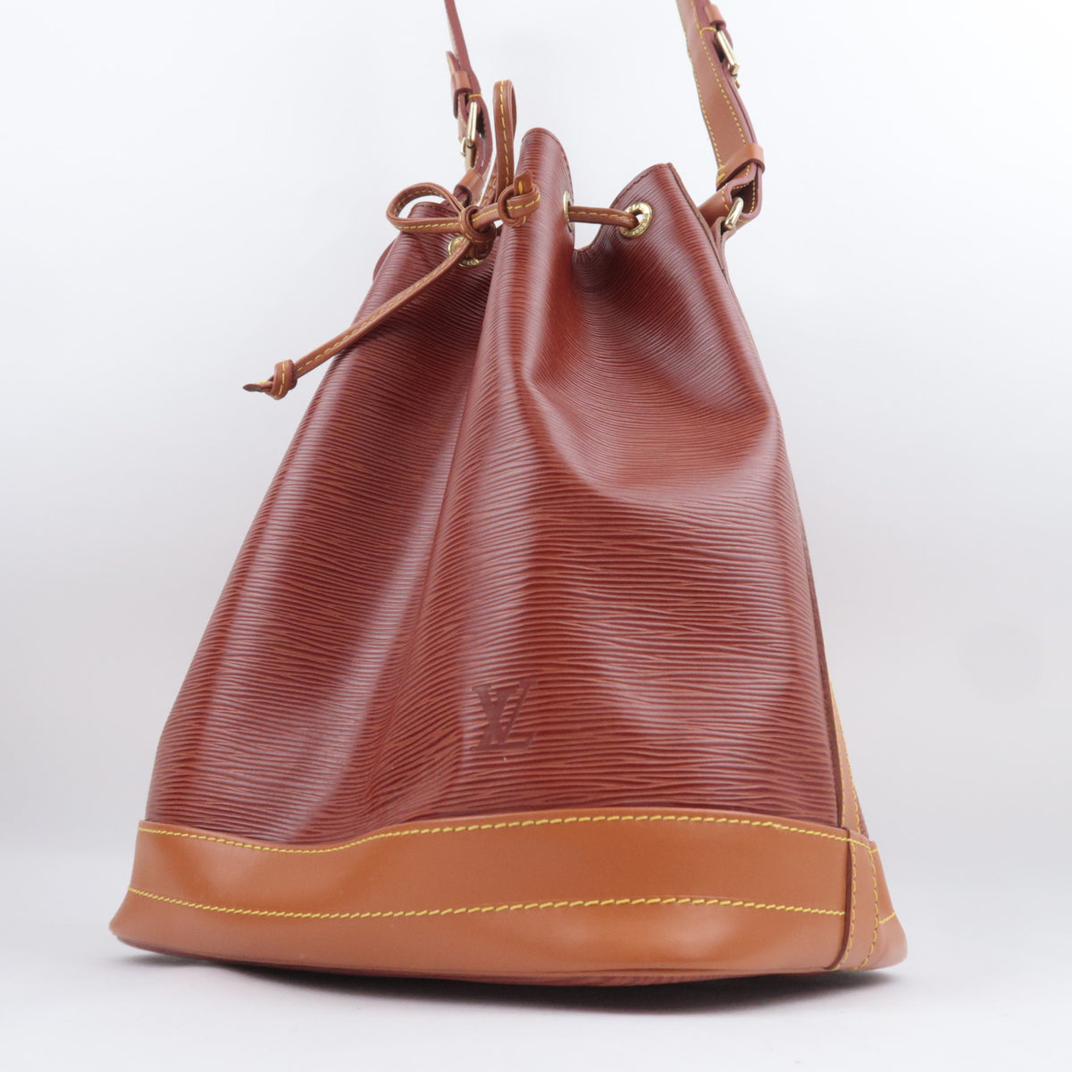 Louis Vuitton Epi Noe Two Tone Bag Kenya Brown / Zipang Gold M44028