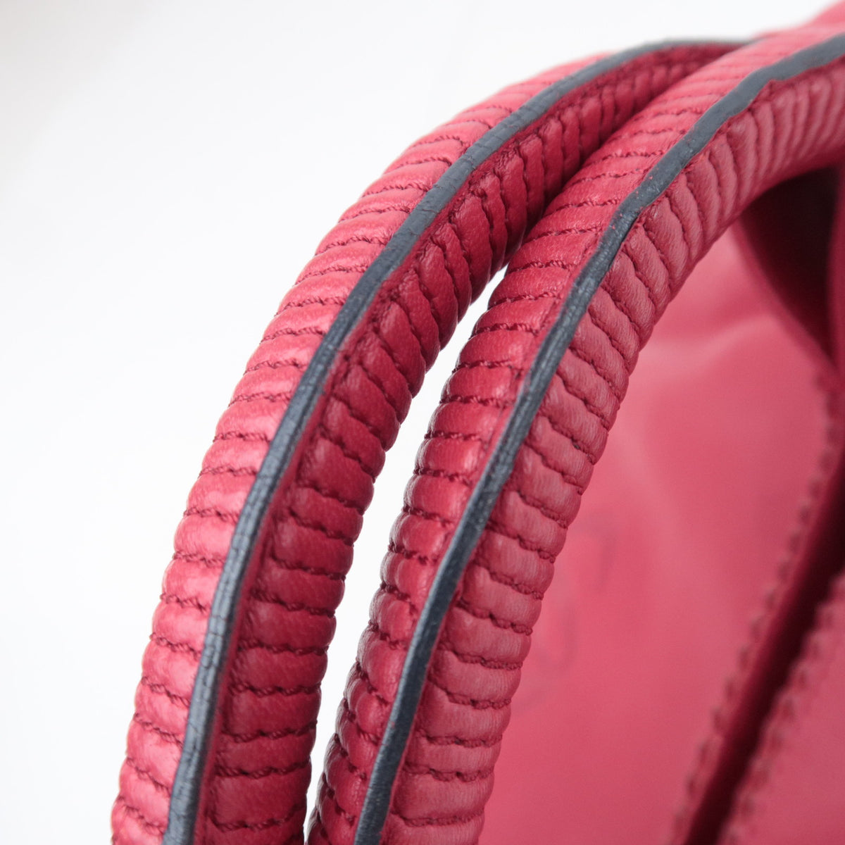 LOEWE Nappa Aire Anagram Leather Handbag Red