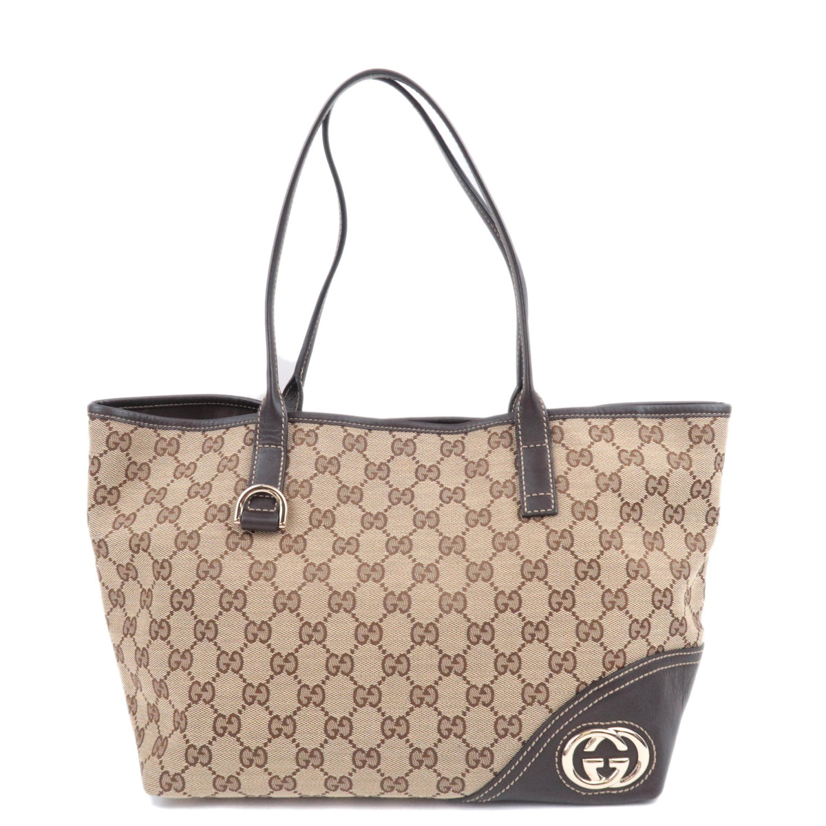 GUCCI New Britt GG Canvas Tote Bag Beige 16994693475