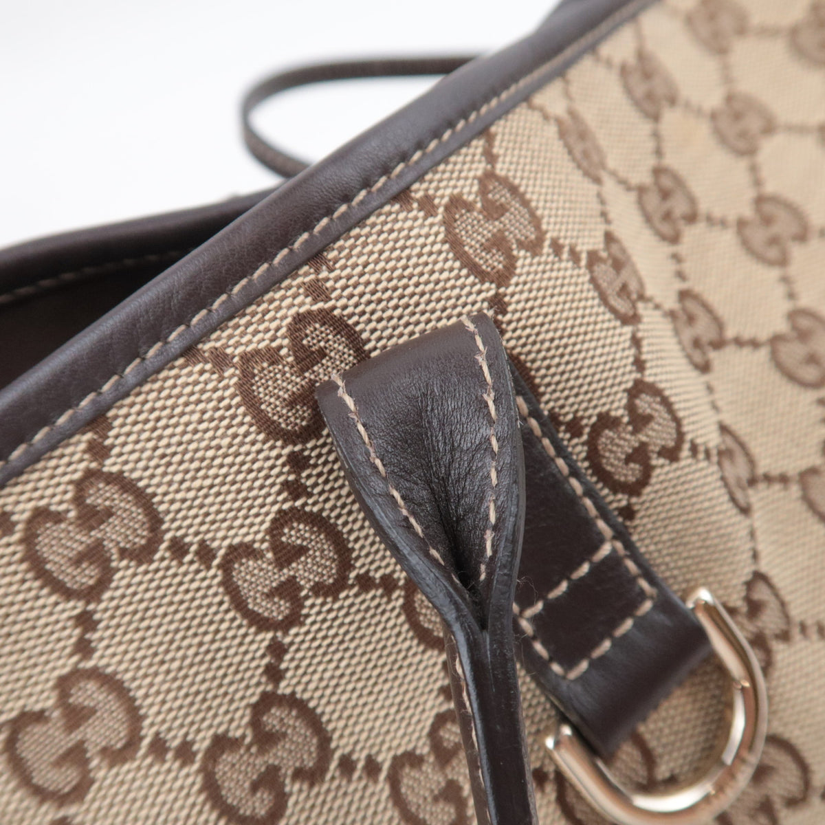 GUCCI New Britt GG Canvas Tote Bag Beige 169946