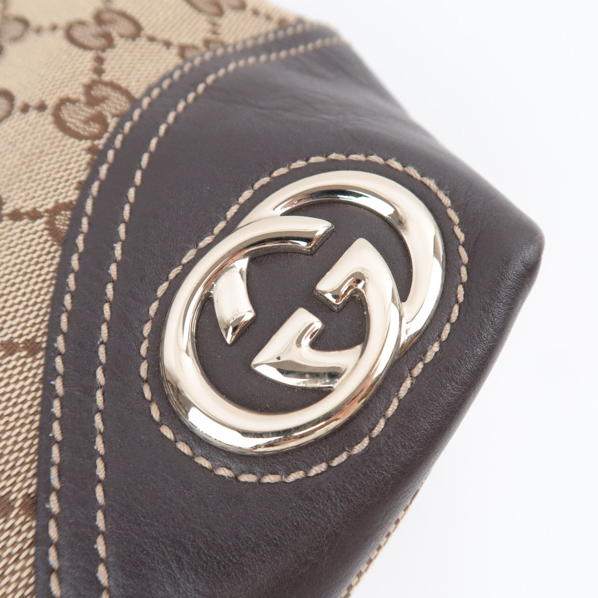 GUCCI New Britt GG Canvas Tote Bag Beige 169946