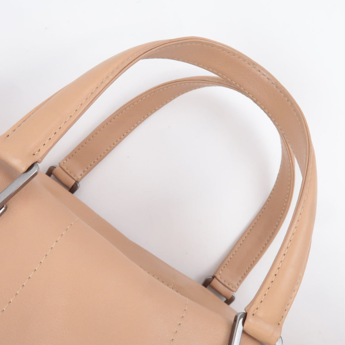CHANEL Chocolate Bar Beige Leather Bag