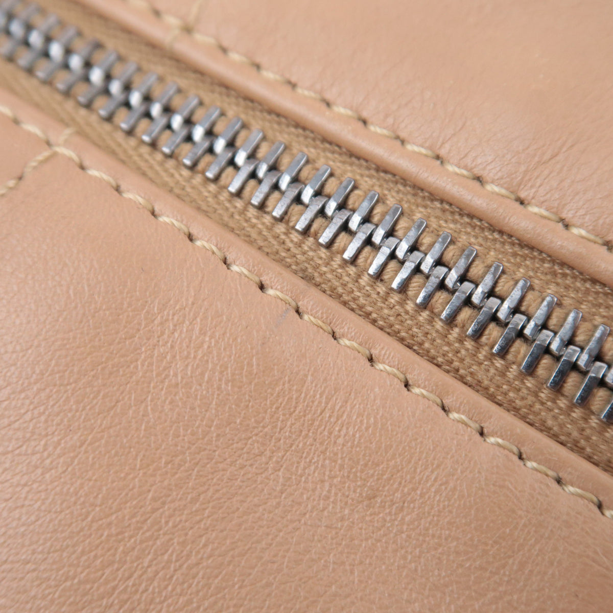 CHANEL Chocolate Bar Beige Leather Bag