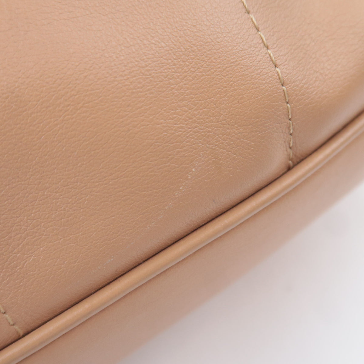 CHANEL Chocolate Bar Beige Leather Bag