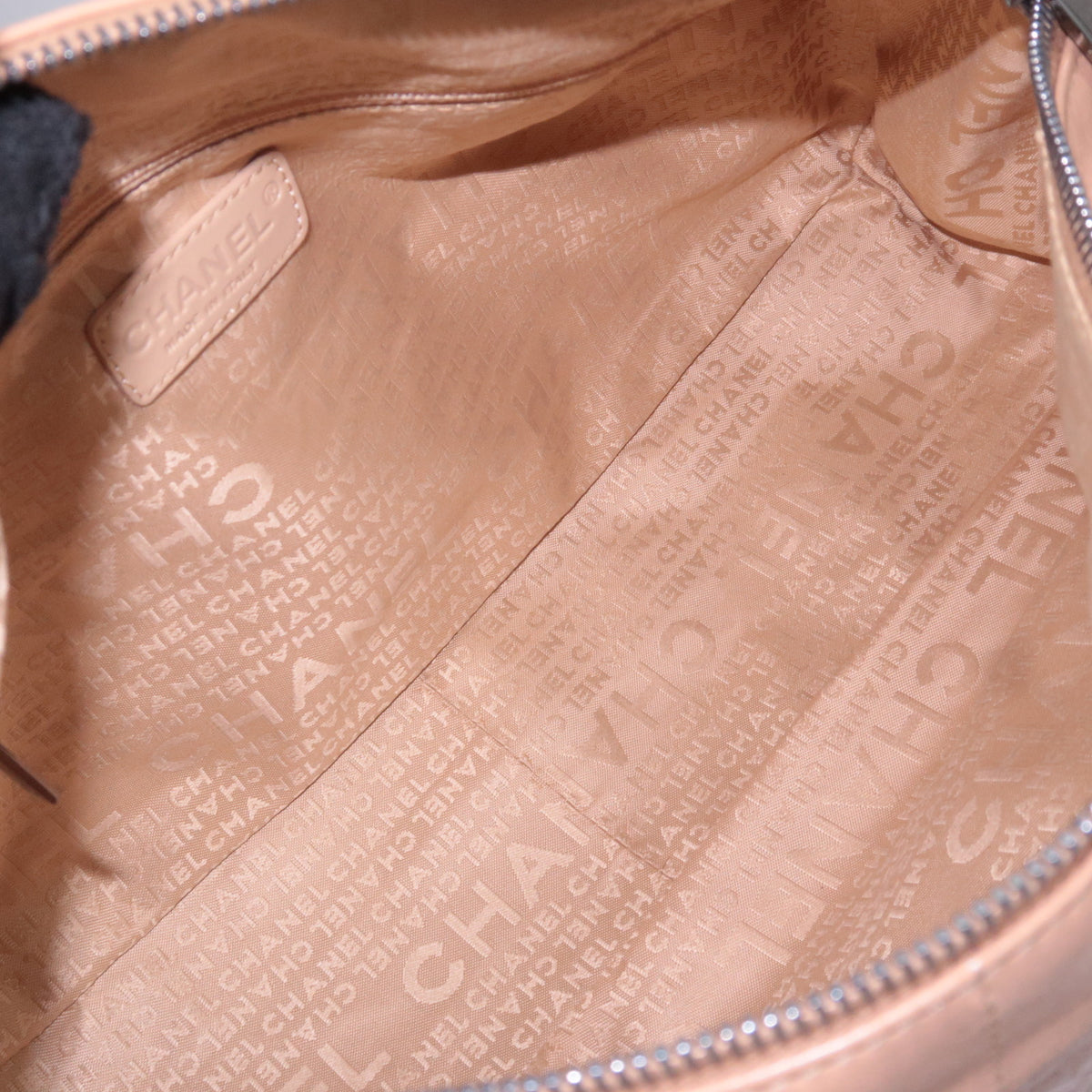 CHANEL Chocolate Bar Beige Leather Bag
