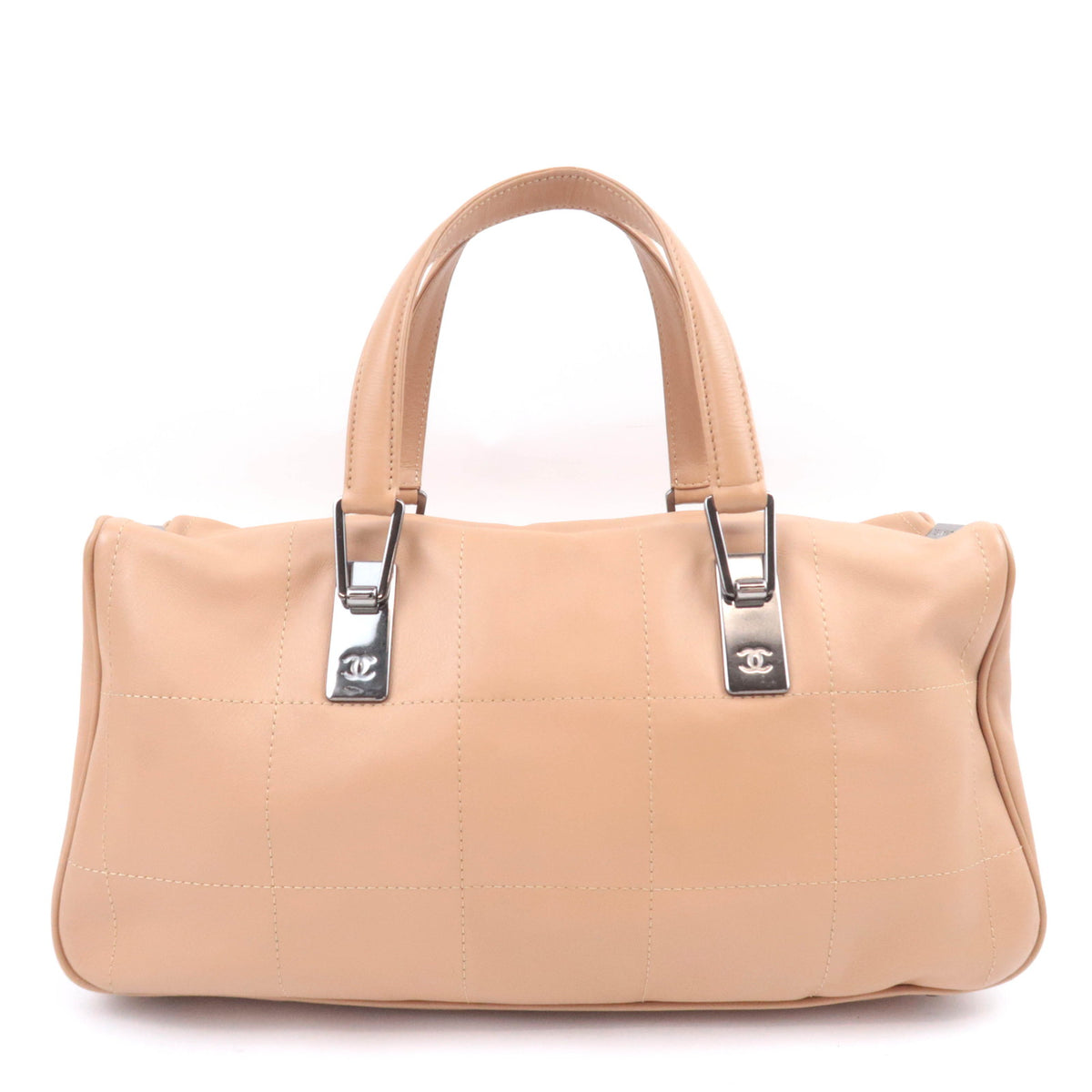 CHANEL Chocolate Bar Beige Leather Bag