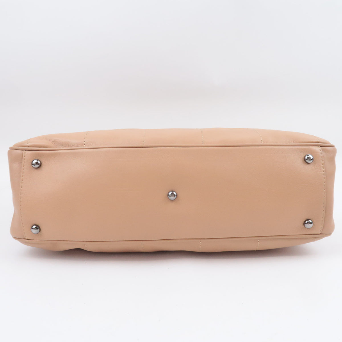 CHANEL Chocolate Bar Beige Leather Bag