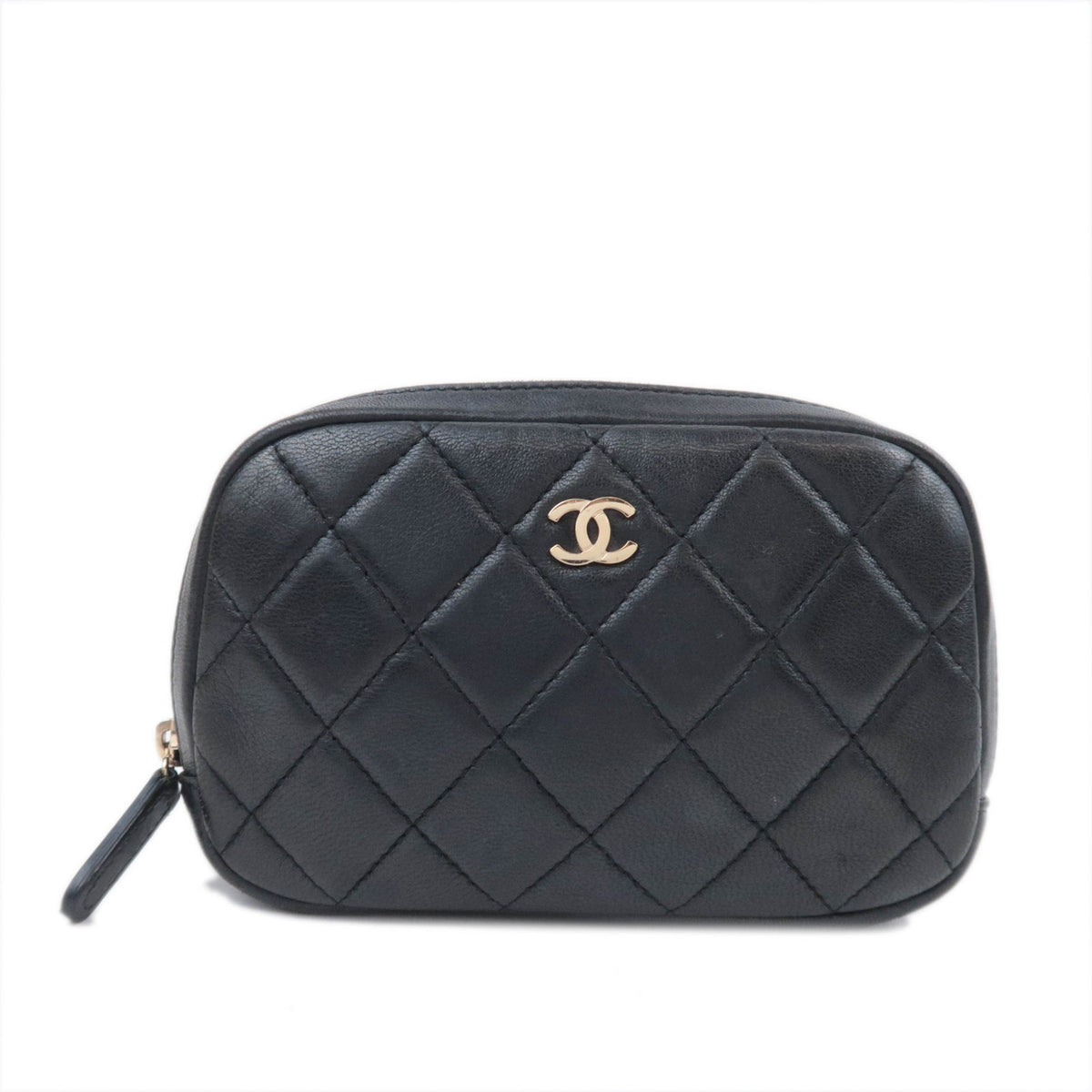 CHANEL Matelasse Mini Cosmetic Pouch Lambskin93483