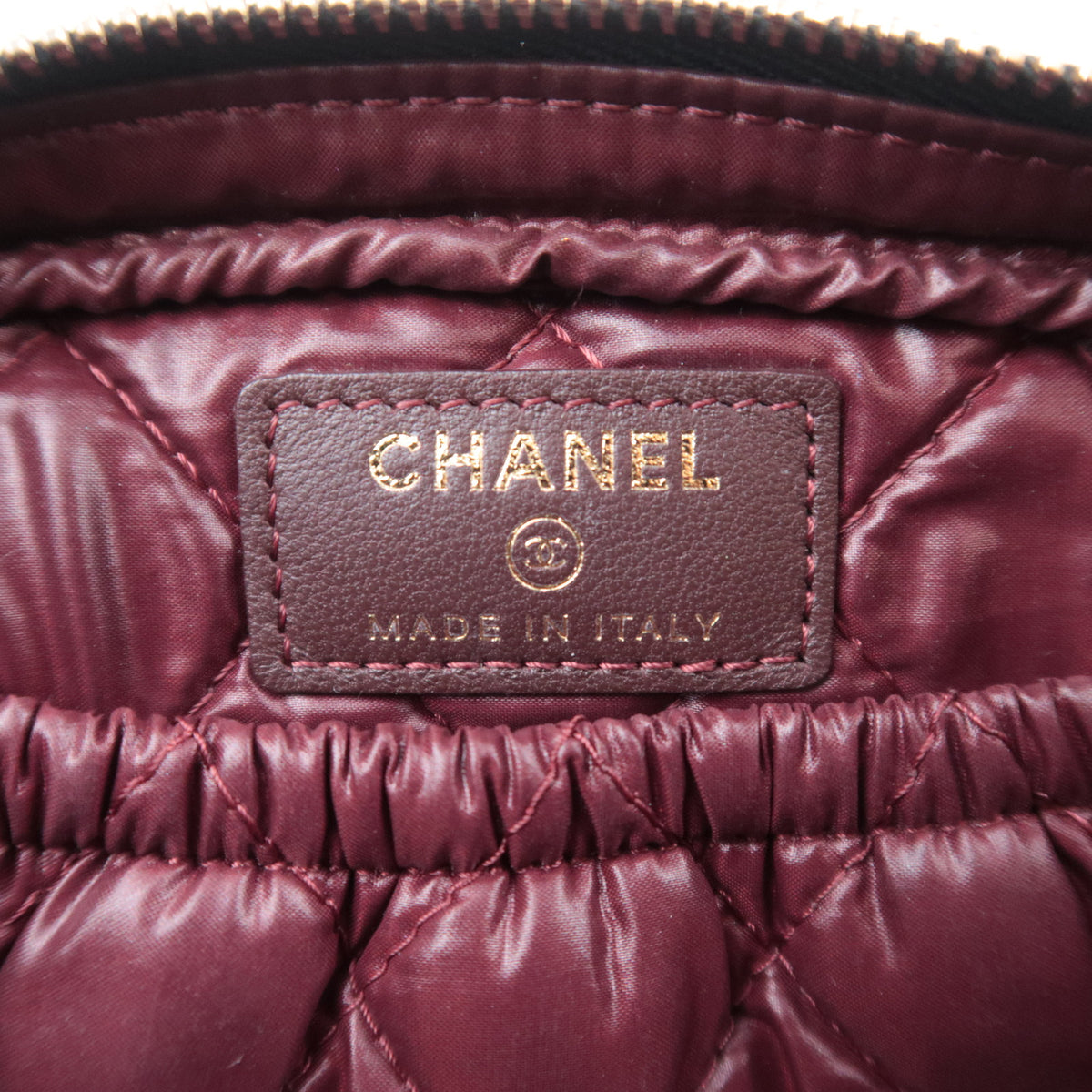 CHANEL Matelasse Mini Cosmetic Pouch Lambskin