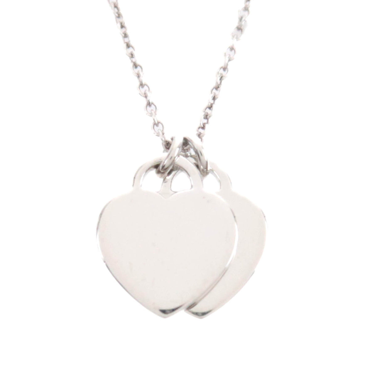 Tiffany&Co. Return To Tiffany Double Heart Tag Necklace 2.5g