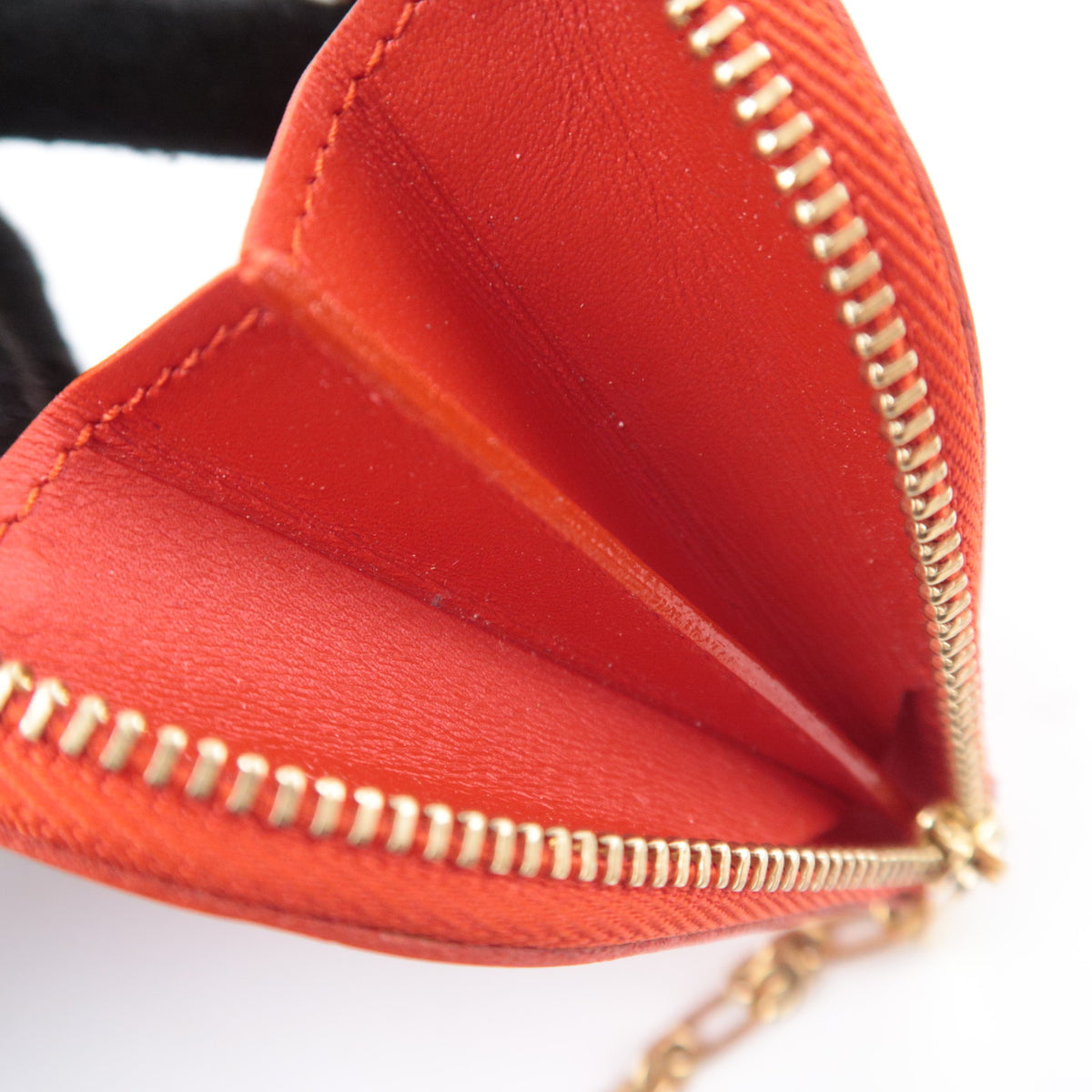 Louis Vuitton Monogram Vernis Porte Monnaie Coeur Orange Sunset M93658