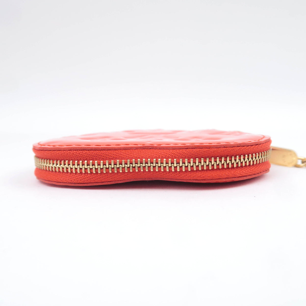Louis Vuitton Monogram Vernis Porte Monnaie Coeur Orange Sunset M93658