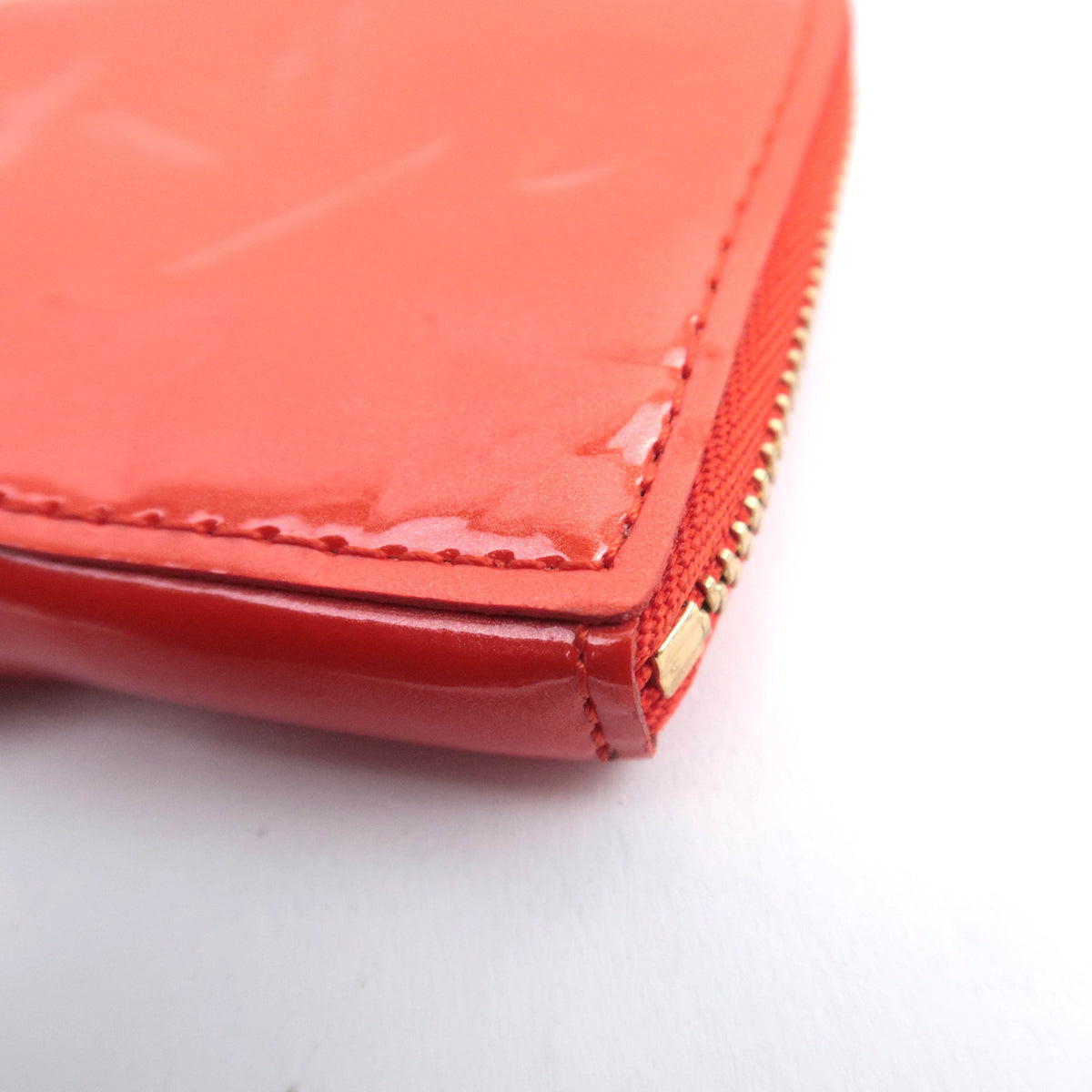 Louis Vuitton Monogram Vernis Porte Monnaie Coeur Orange Sunset M93658