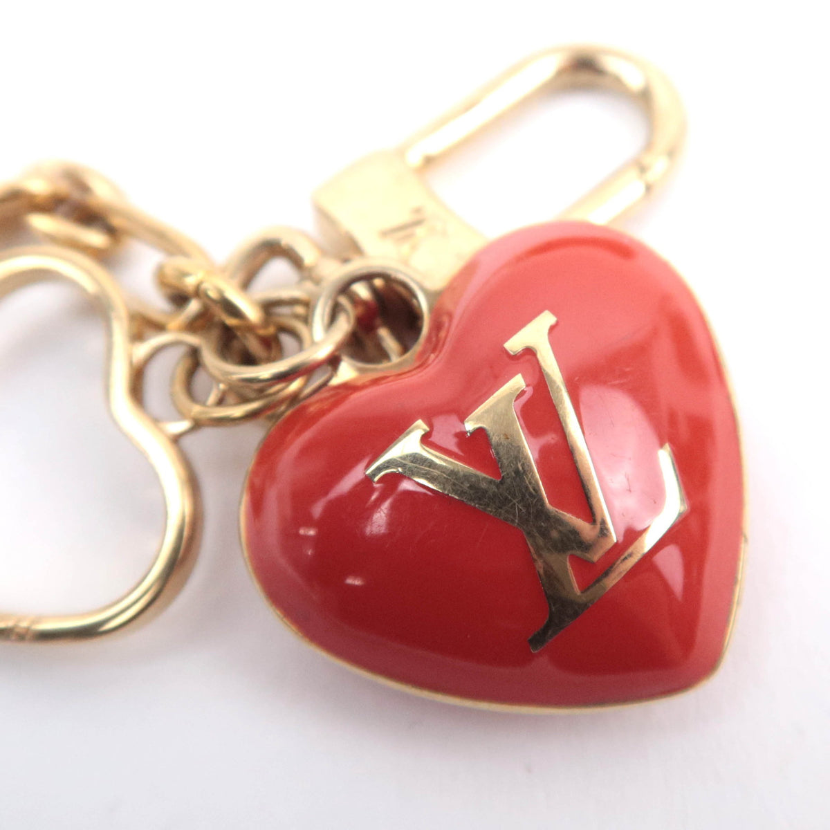 Louis Vuitton Monogram Vernis Porte Monnaie Coeur Orange Sunset M93658