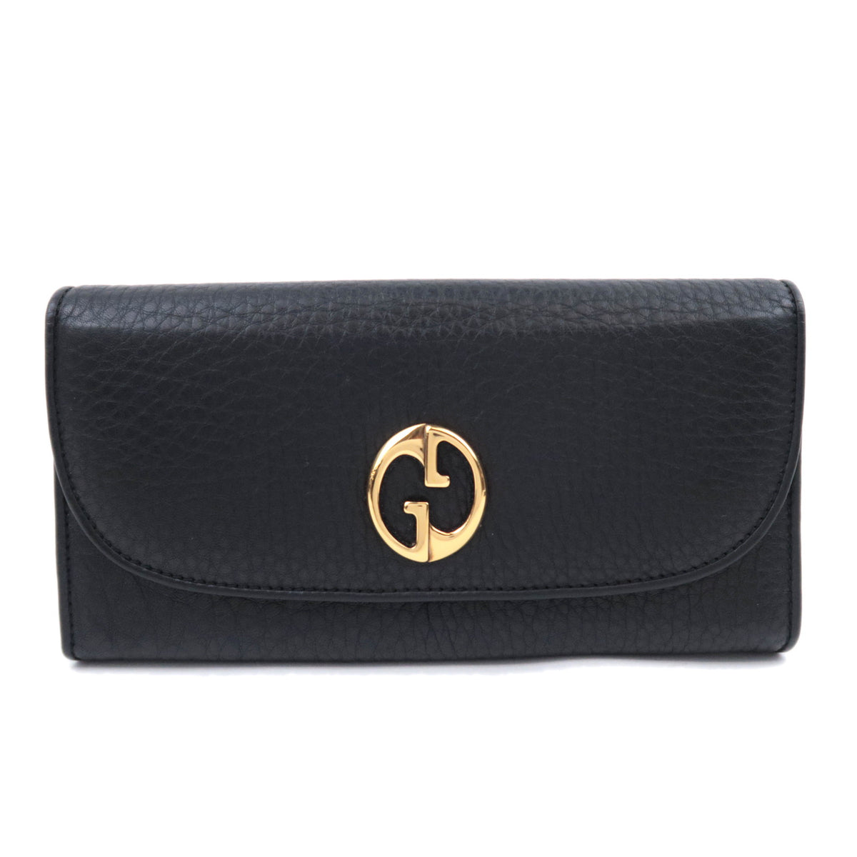 GUCCI Double G Leather Bi-Fold Long Wallet 24573993521