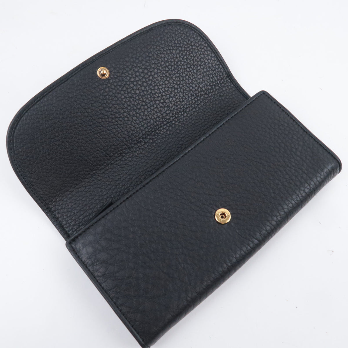 GUCCI Double G Leather Bi-Fold Long Wallet 245739