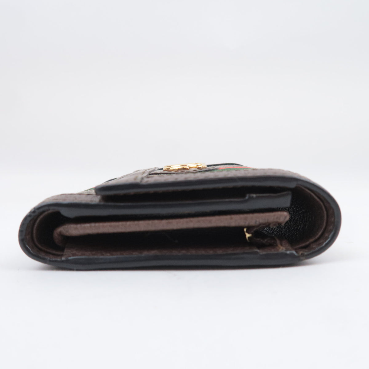 GUCCI Ophidia Sherry GG Supreme Tri-Fold Wallet 523174